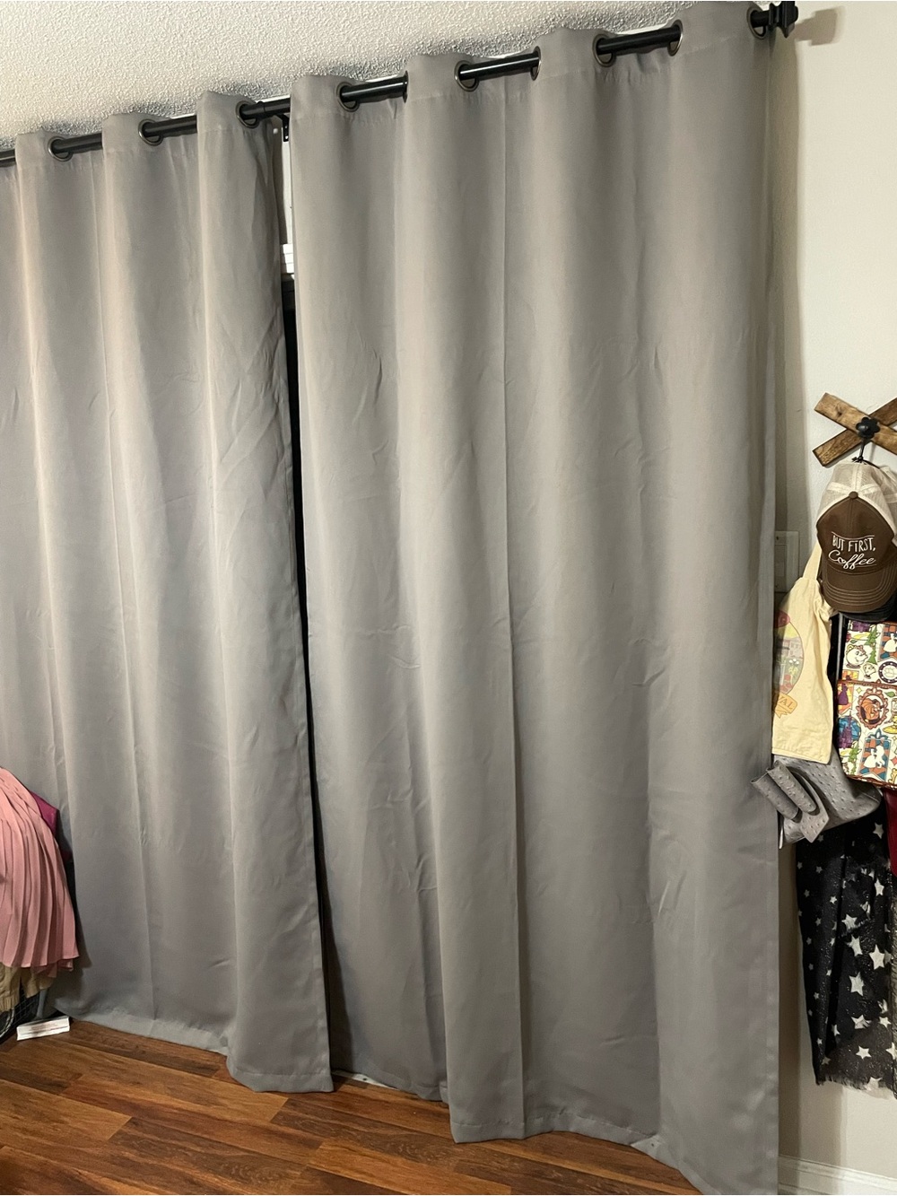 Light-Filtering Grommet Curtain Panels - Gray